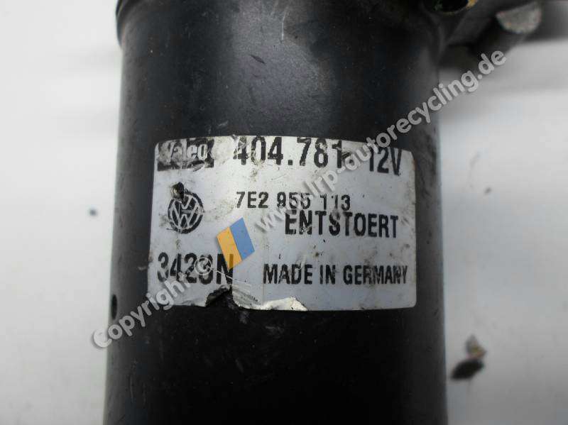 VW T5 7H Wischermotor vorn 7E2955113 404781 VALEO Rechtslenker BJ2004